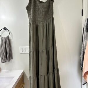 One shoulder maxi dress